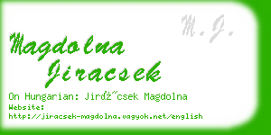 magdolna jiracsek business card